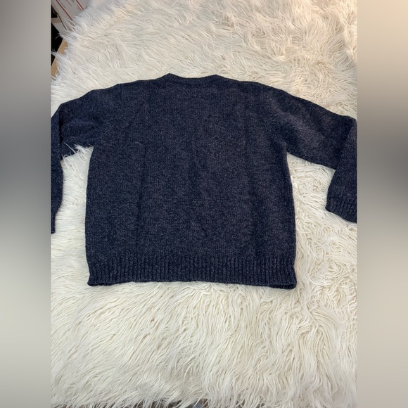 L.L. Bean Men's Heathered Navy Crewneck Sweater - Picture 7 of 7